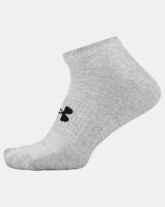 Unisex UA Training Cotton No Show 6-Pack Socks, Gray, pdpMainDesktop image number 2